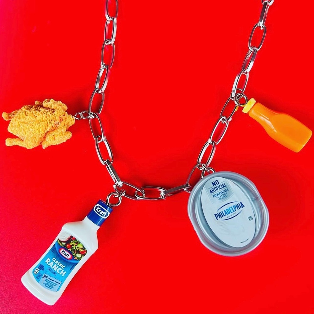 Buffalo Chicken Dip Charm Necklace | Mini Brands Food Charms Kitsch Handmade